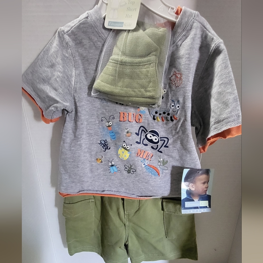 New Vitamins Kids Baby Boy's 3pcs Short Outfits Set Size 12 Months